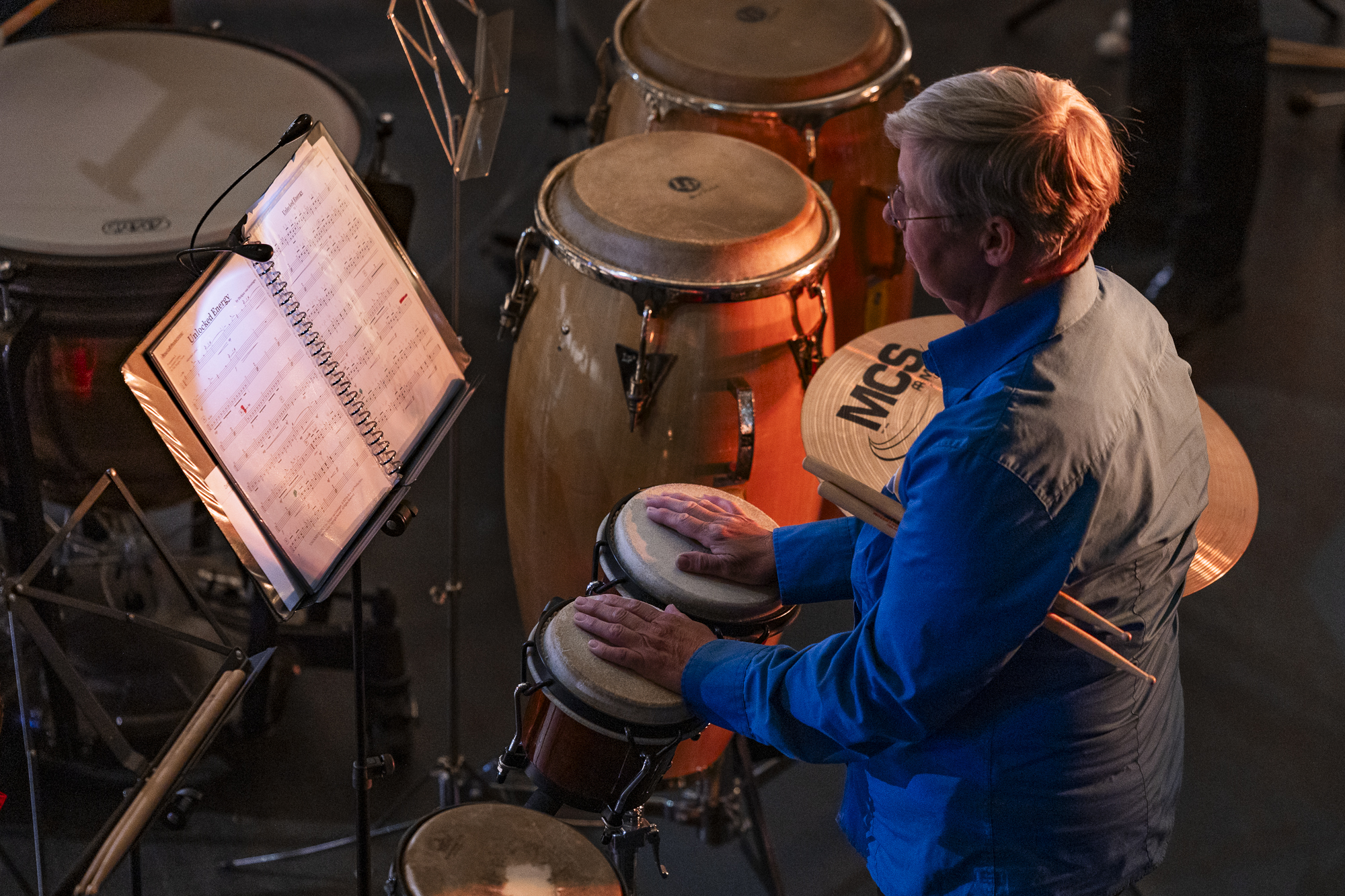 De slagwerkgroep van Muziekvereniging Alphen/Dreumel